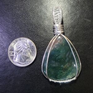 Multicolored Moss Agate Pendant
